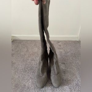 Via Spiga Grey Leather/Suede Boots